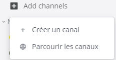 Bouton "Add channels"