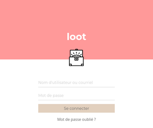 Capture d’écran de la page de connexion de Loot